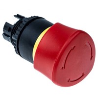 BACO Mushroom Red Push Button Head - Turn to Reset, 22mm Cutout