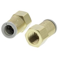 SMC Threaded-to-Tube Pneumatic Fitting R 1/8 to Push In 8 mm, KQ2 Series