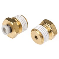 SMC Threaded-to-Tube Pneumatic Fitting R 1/4 to Push In 4 mm, KQ2 Series