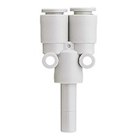 SMC KQ2 Pneumatic Y Tube-to-Tube Adapter, Plug In 4 mm x Plug In 4 mm x Plug In 4 mm