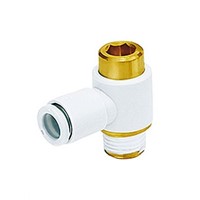 SMC Threaded-to-Tube Elbow Connector R 1/8 to Push In 8 mm, KQ2 Series