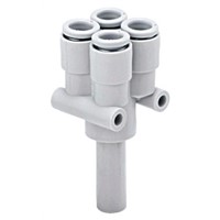 Pneumatic Double Y Tube-to-Tube Adapter Plug In 6 mm Plug In 6 mm Plug In 6 mm Plug In 6 mm 8mm