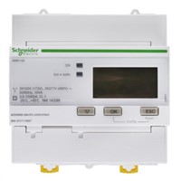 Schneider Electric PM1000 3 Phase Digital Power Meter, 95mm Cutout Height