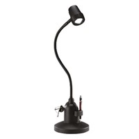 Serious 12 V, LED, MR16 Desk Lamp, 5 W, Reach:500mm, Flexible, Black, 110  240 V, Lamp Included