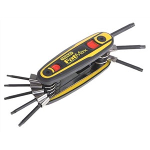 Stanley 8 pieces Folding Hex Key Set T10, T15, T20, T25, T27, T30, T40, T9 Torx