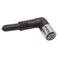 M8 PVC Connection lead, 3 pin, angled 2m