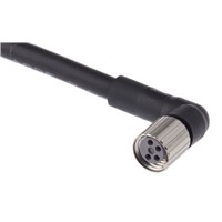 M8 PVC Connection lead, 4 pin angled 2m