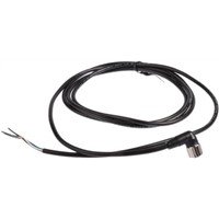 M12 PVC Connection lead, 4 pin angled 2m