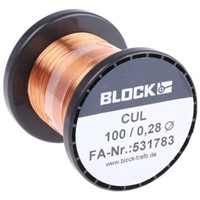 Block Single Core 0.28mm diameter Copper Wire, 175m Long