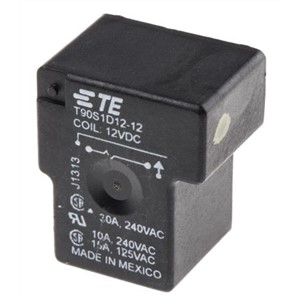 TE Connectivity PCB Mount Non-Latching Relay - SPNO, 12V dc Coil, 30A Switching Current