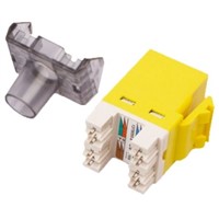 Cat 6 SL110 RJ45 UTP modular jack,yellow