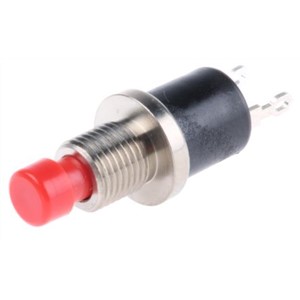 TE Connectivity Single Pole Single Throw (SPST) Momentary Miniature Push Button Switch, 6.35 (Dia.)mm, Panel Mount