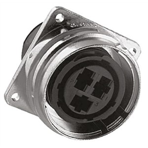 TE Connectivity, 3 contacts Flange Mount Socket Crimp