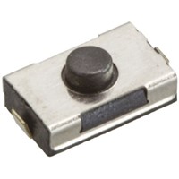 Black Tactile Switch, Single Pole Single Throw (SPST) 50 mA @ 12 V dc 0.8mm Surface Mount