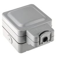 MK Electric Grey Plastic Back Box, 1 Gangs, 157 x 110 x 89mm