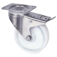 Tente Braked Swivel Swivel Castor, 500kg Load Capacity, 160mm Wheel Diameter