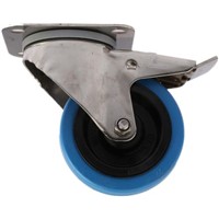 Tente Braked Swivel Swivel Castor, 160kg Load Capacity, 100mm Wheel Diameter