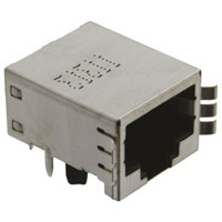 Cat 5 modular RJ45 jack,8/8,THT,shielded