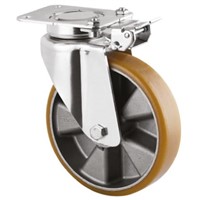 Tente Braked Swivel Swivel Castor, 600kg Load Capacity, 160mm Wheel Diameter