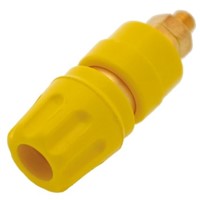 Hirschmann Test &amp;amp; Measurement 35A, Yellow Binding Post With Brass Contacts and Gold Plated - 8mm Hole Diameter