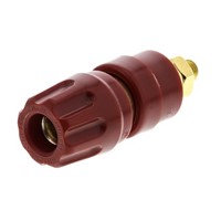 Hirschmann Test &amp;amp; Measurement 35A, Red Binding Post With Brass Contacts and Gold Plated - 8mm Hole Diameter