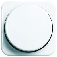 Busch Jaeger - ABB White Cover Plate with Rotary knob Thermoplastic Faceplate &amp;amp; Mounting Plate