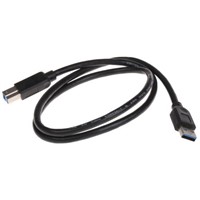 Roline Male USB A to Male USB B USB Cable Assembly, 0.8m