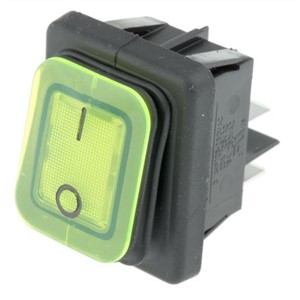 Molveno Illuminated Double Pole Single Throw (DPST), On-None-Off Rocker Switch Panel Mount