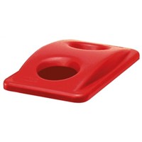 Rubbermaid Commercial Products Red Plastic Bin Lid for Slim Jim Container, 70mm