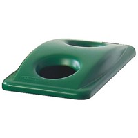 Rubbermaid Commercial Products Green Plastic Bin Lid for Slim Jim Container, 70mm