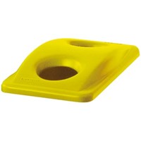 Rubbermaid Commercial Products Yellow Plastic Bin Lid for Slim Jim Container, 70mm