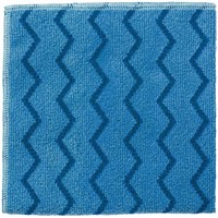 Rubbermaid Commercial Products Pack of 12 Blue Hygen Microfibre Cloths for General Cleaning Use