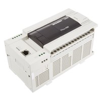 Mitsubishi FX3GE PLC CPU - 24 Inputs, 16 Outputs, ModBus Networking