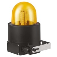 Werma 729 Yellow LED Beacon, 24 V dc, Blinking, Wall Mount