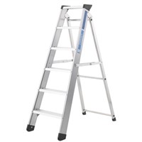 Zarges Aluminium Step Ladder 8 steps 1.73m open length
