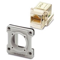 Phoenix Contact VS-08-A-RJ45/MOD-1-IP67-SET-BUSeries, RJ45 Panel Mounting Frame for use with Square Panel Cutout