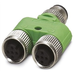 Phoenix Contact SAC-3P-M12Y/2XM12FS PE Series M12, Male and Female Contacts Surface Mount Connector, 3 contacts Plug