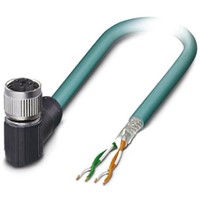 Phoenix Contact, NBC- 5.0-93E/FRD SCO US Series, Right Angle M12 to Unterminated Cable assembly, 5m Cable