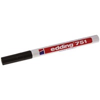 Edding Black 1  2mm Fine Tip Paint Marker Pen for use with Glass, Metal, Plastic, Wood