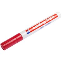 Edding Red 2  4mm Medium Tip Paint Marker Pen for use with Glass, Metal, Plastic, Wood