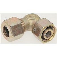 Parker Zinc Plated &amp;amp; Passivated Hydraulic Elbow Compression Tube Fitting, EW12SCF