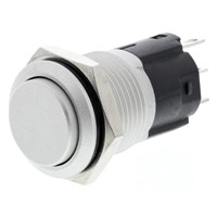 EAO Single Pole Double Throw (SPDT) Momentary Push Button Switch, IP65, IP67, 16 (Dia.)mm, Panel Mount, 250V ac