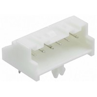 TE Connectivity, Economy Power 2.5, 6 Way, 1 Row, Right Angle PCB Header