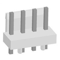 TE Connectivity, Economy Power, 4 Way, 1 Row, Straight PCB Header