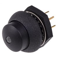 Otto Single Pole Double Throw (SPDT) Momentary Amber LED Push Button Switch, IP68S, Panel Mount, 28V dc