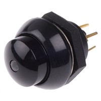 Otto Single Pole Double Throw (SPDT) Momentary Blue LED Push Button Switch, IP68S, Panel Mount, 28V dc