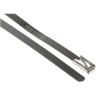 Thomas &amp;amp; Betts, Ty-Met Series Metallic 316 Stainless Steel Roller Ball Cable Tie, 300mm x 4.6 mm