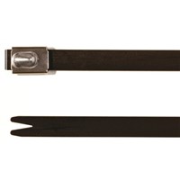 HellermannTyton, MBT27HFC Series Black 316 Stainless Steel Roller Ball Cable Tie, 681mm x 7.9 mm