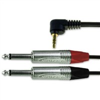 3m AV Cable Male Stereo Mini Jack to Male Mono Jack x 2 Male x 2 2 x Phono