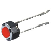 Red Push Plate Tactile Switch, SPST 20 mA 5mm